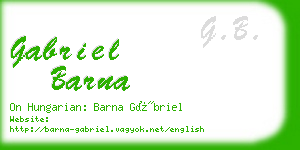 gabriel barna business card
